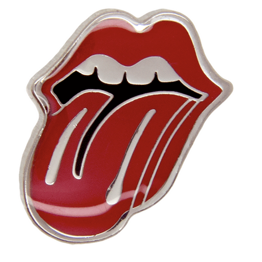 Stones pin red silver