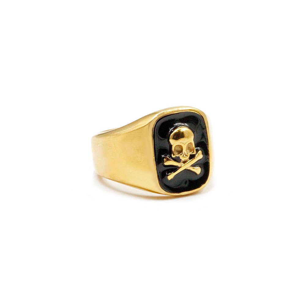 Anillo de calavera de oro