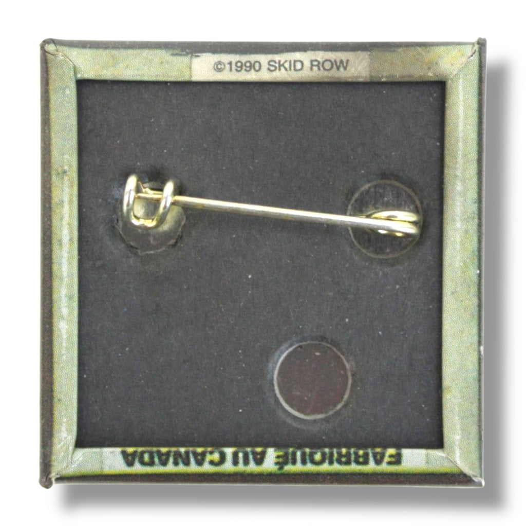 Vintage Skid Row Pin-on Button - 1.5 Inch - Serious Group Shot