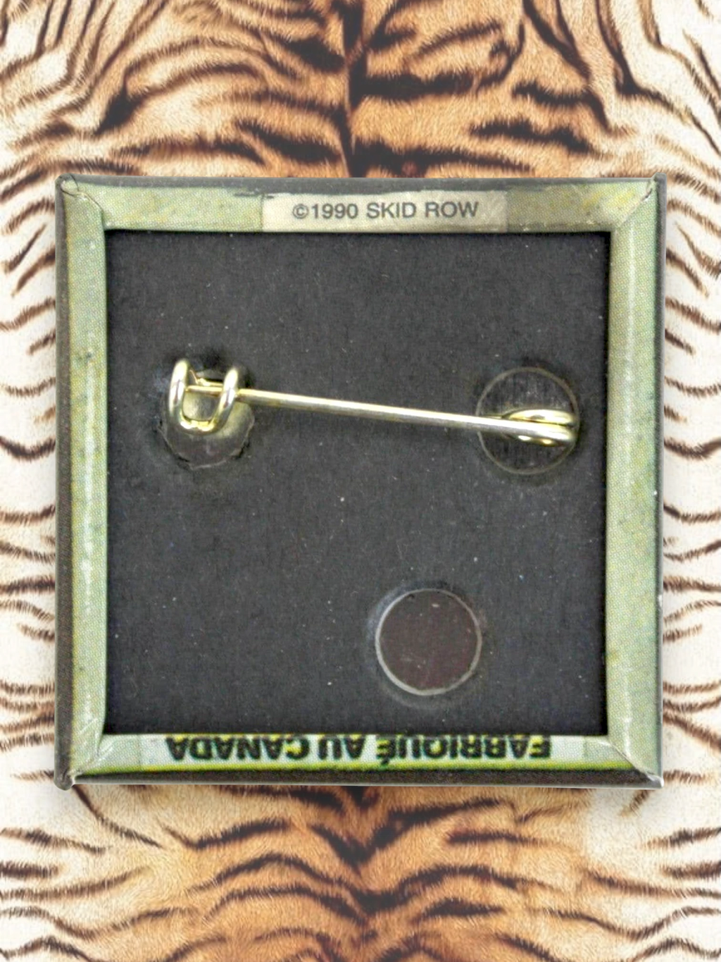 Vintage Skid Row Pin-on Button - 1.5 Inch - Serious Group Shot