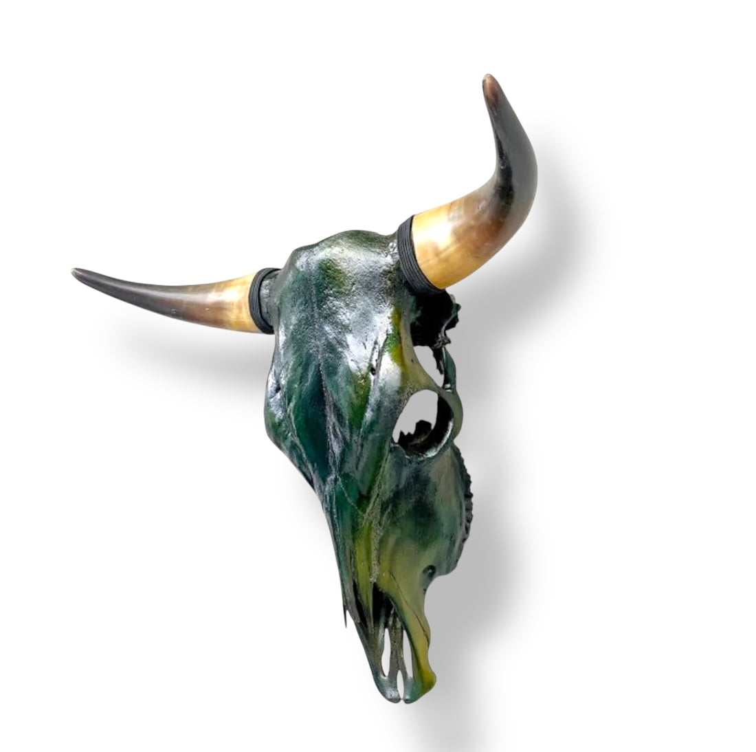 Bull Skull - Metallic Green