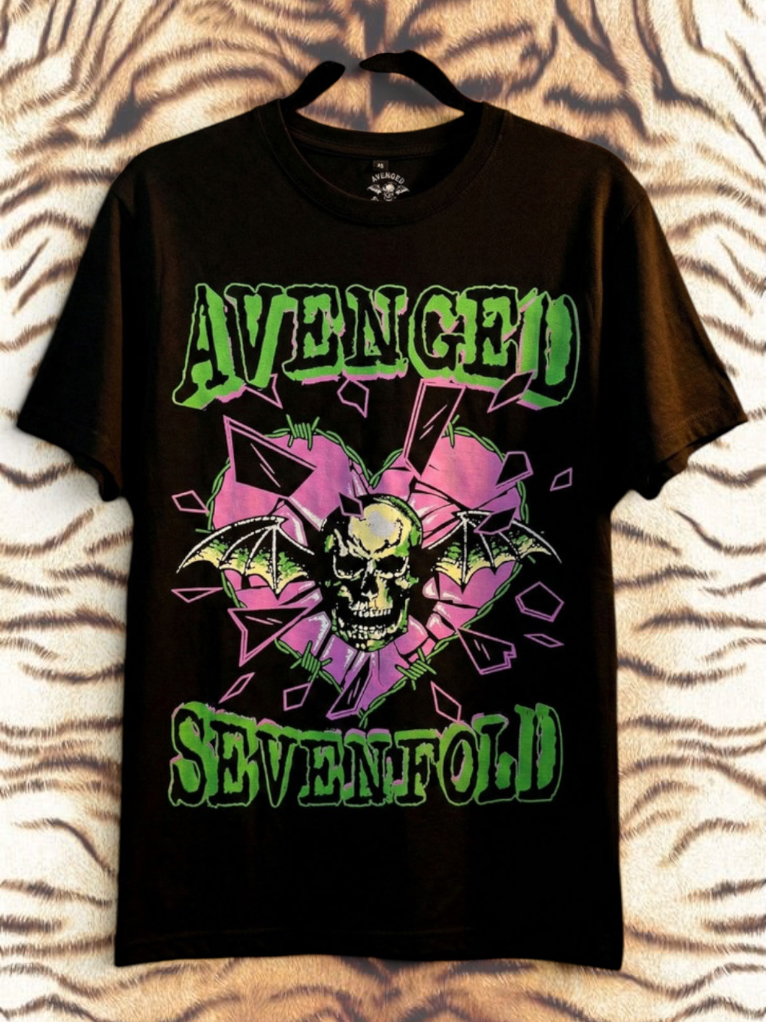 Avenged Sevenfold Premium Carbon T‑Shirt – Heart Break (100% Combed Cotton, Premium Soft‑Touch Finish)