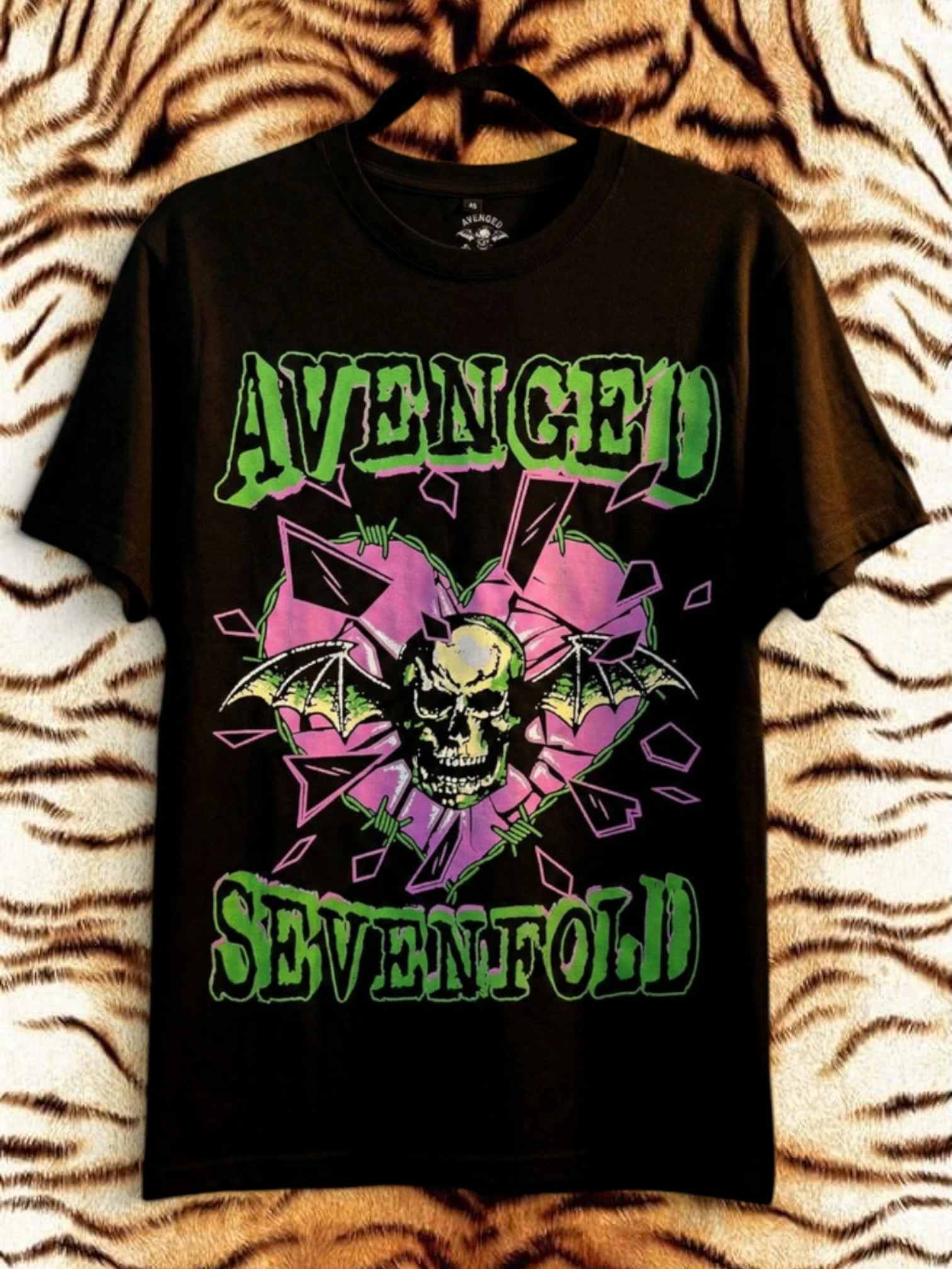 Avenged Sevenfold Premium Carbon T‑Shirt – Heart Break (100% Combed Cotton, Premium Soft‑Touch Finish)