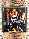 Vintage Skid Row Pin-on Button - 1.5 Inch - Serious Group Shot