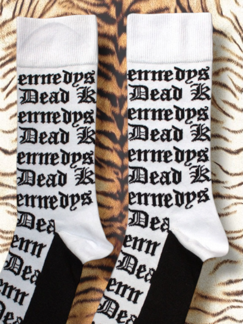 Dead Kennedys Unisex Socks: Gothic Logo Pattern (White) (maat 40-45)