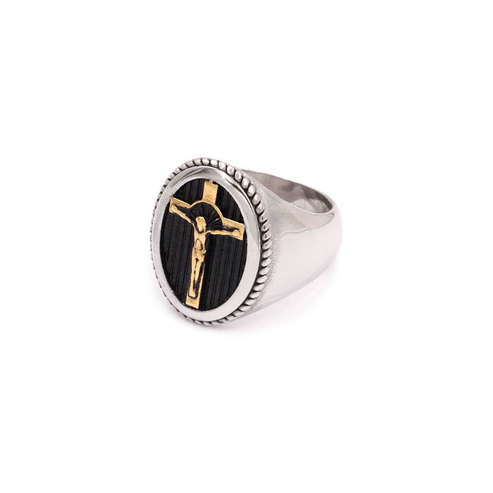 Cross and Jesus Ring