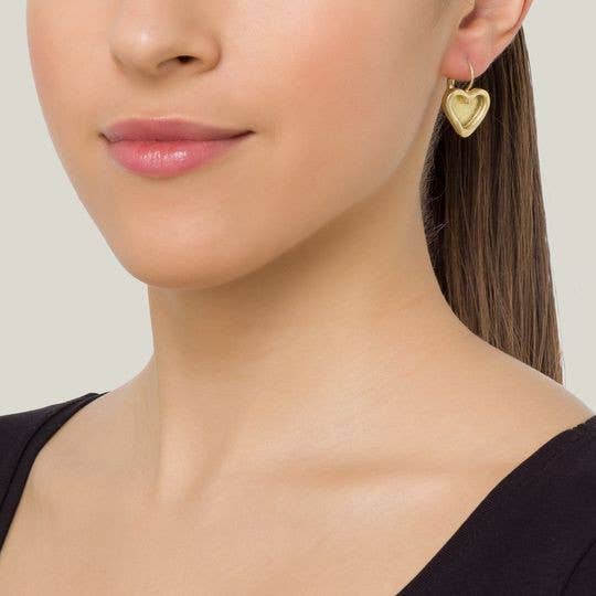 Heart gold heart earring dormilona