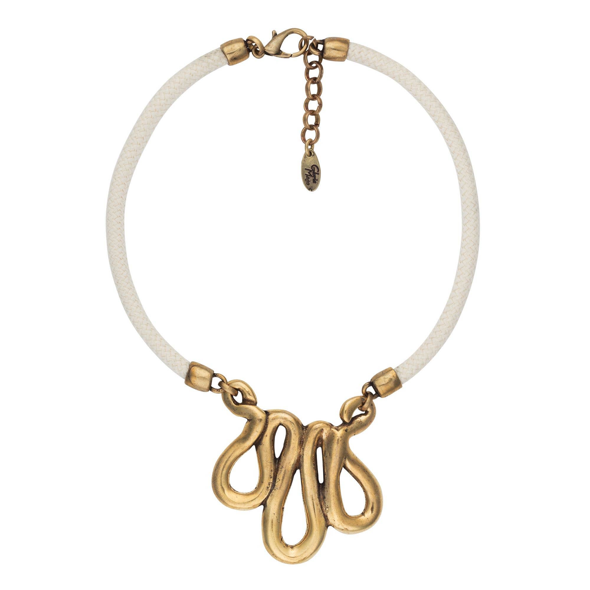 Gold necklace curves zamak design gold 40cm