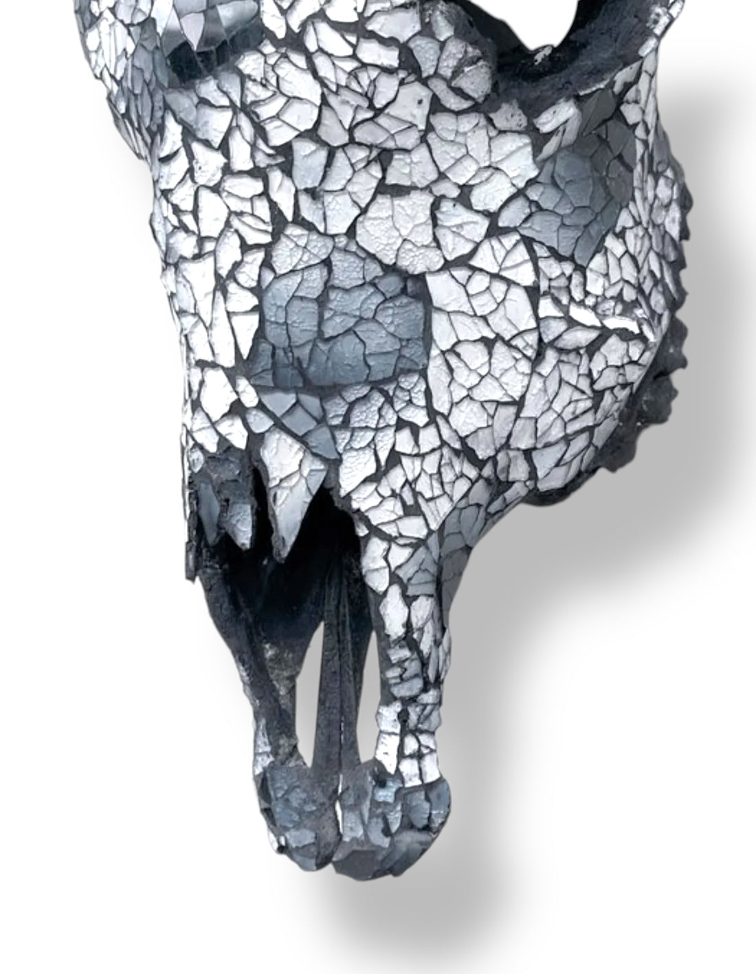 Cow Skull - Gray Mosaic