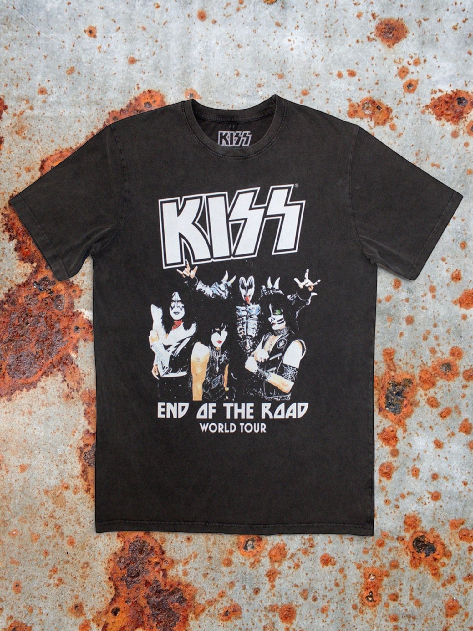 Camiseta KISS Stone Wash – End Of The Road World Tour (Edición Limitada 999 unidades)
