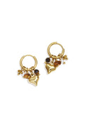Elegant Heart Dangle Earrings for Women - Pink, Crimson, Coffee Brown