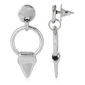 Gloria Mag silver hoop and triangle silver earring