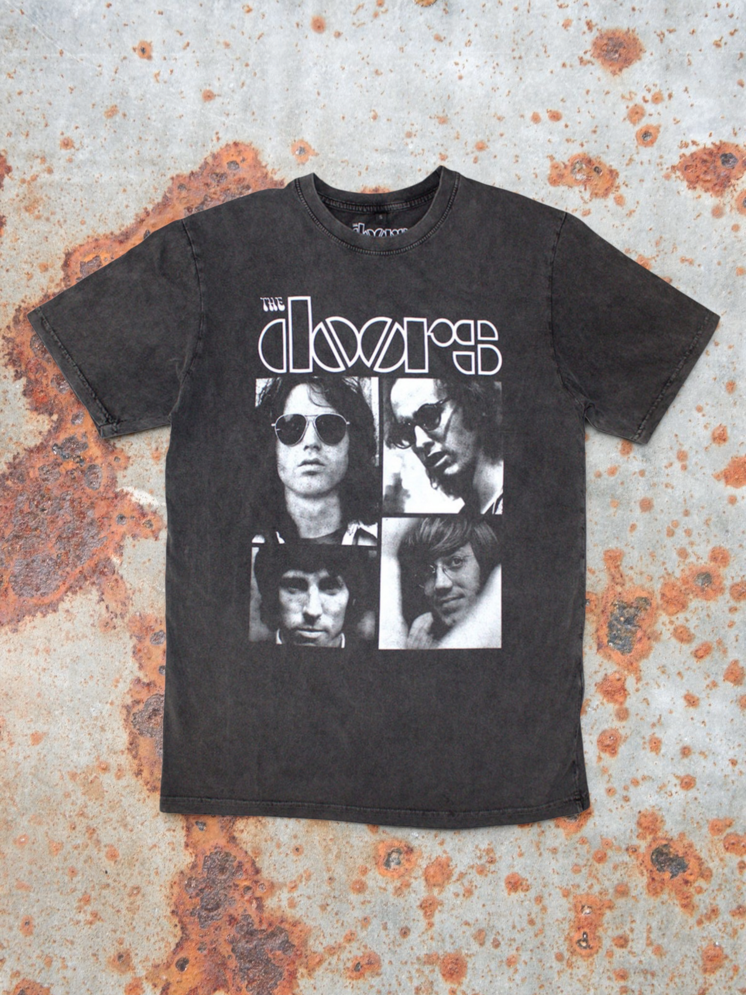 The Doors Stone Wash T‑Shirt – Squares Design (Limited Edition 999 stuks)