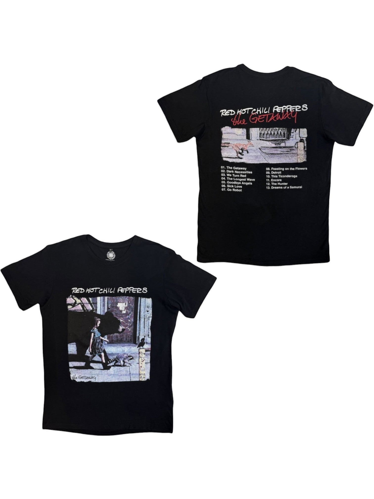 Red Hot Chili Peppers Premium Carbon T‑Shirt – The Getaway Tracklist (100% Algodón Peinado, Acabado Premium Suave al Tacto)