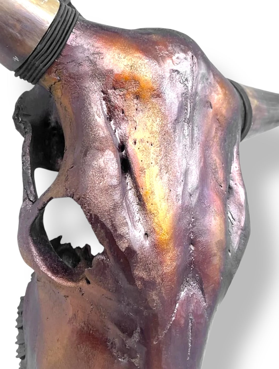 Bull skull metallic brown