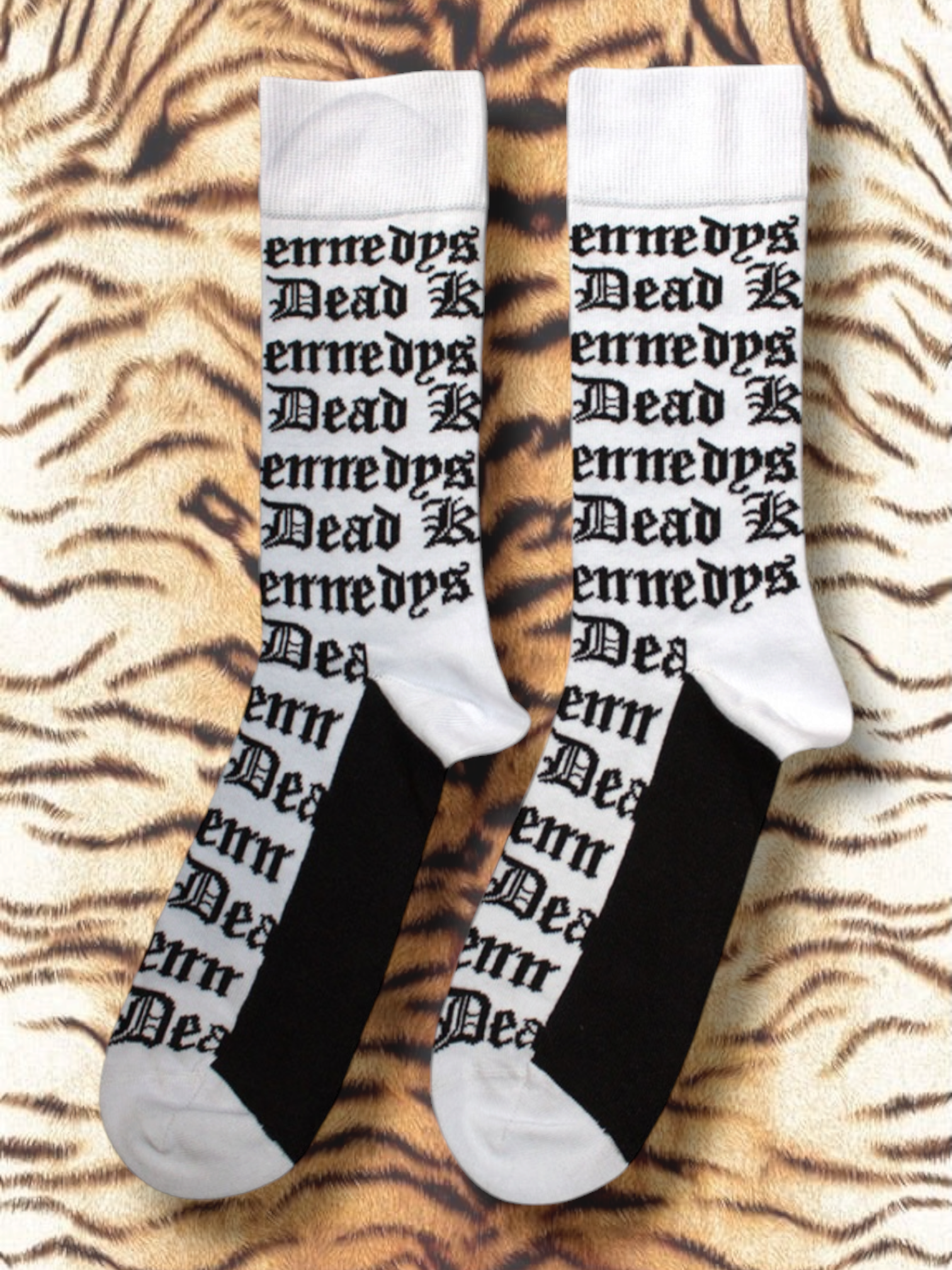 Dead Kennedys Unisex Socks: Gothic Logo Pattern (White) (maat 40-45)