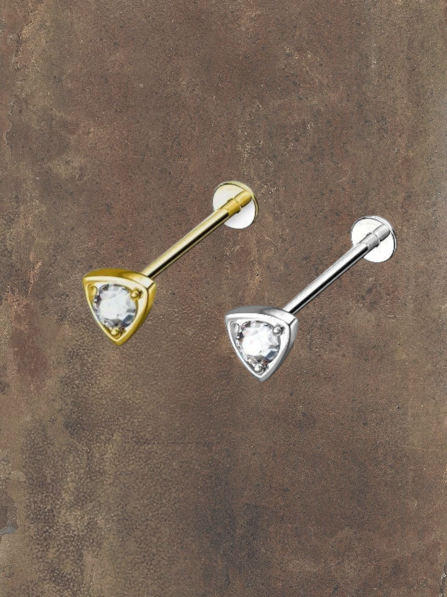 Crystal Labret Piercing