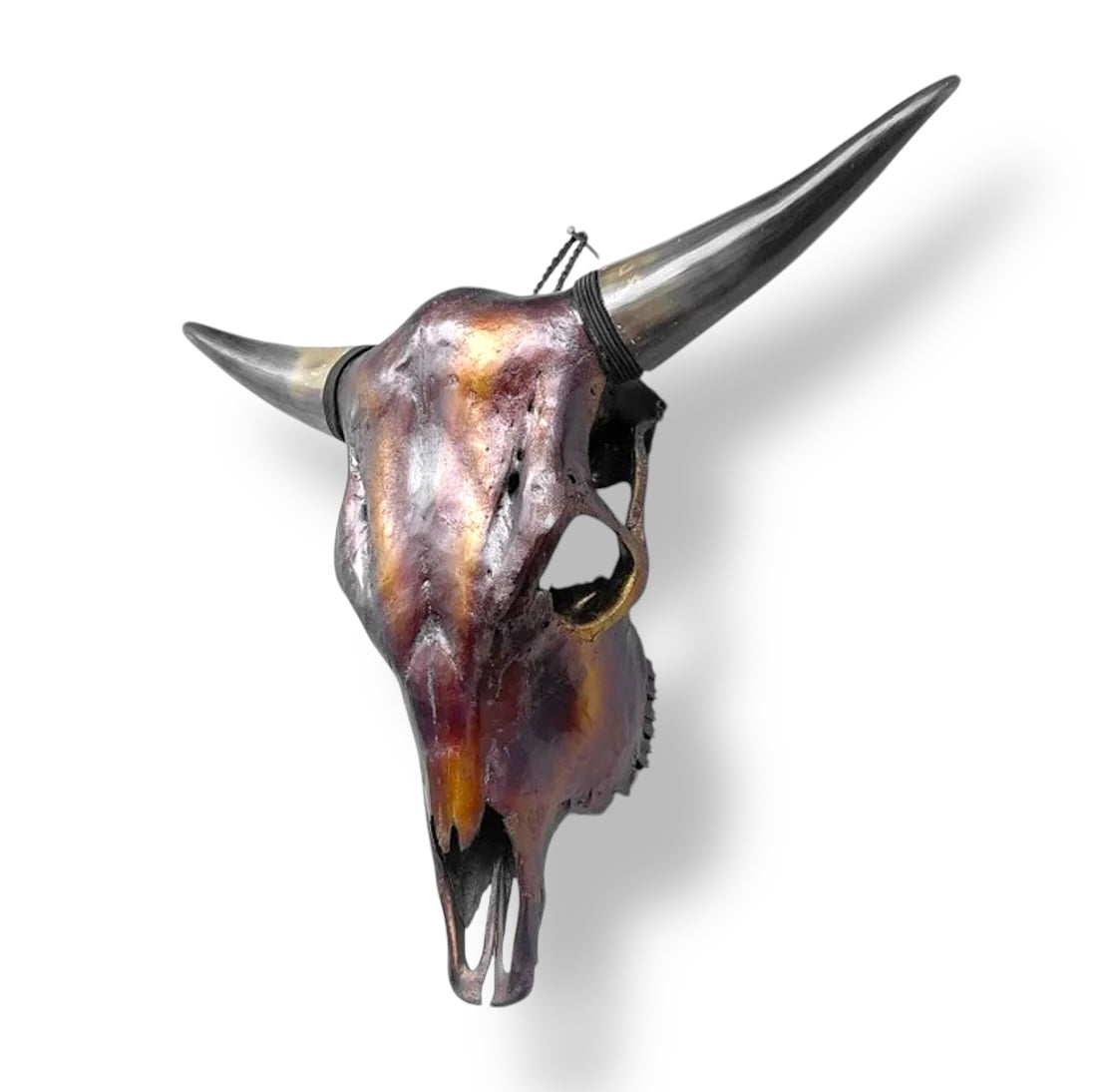 Bull skull metallic brown