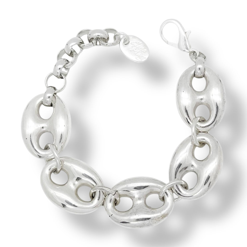 Calabrote 3D silver plated bracelet