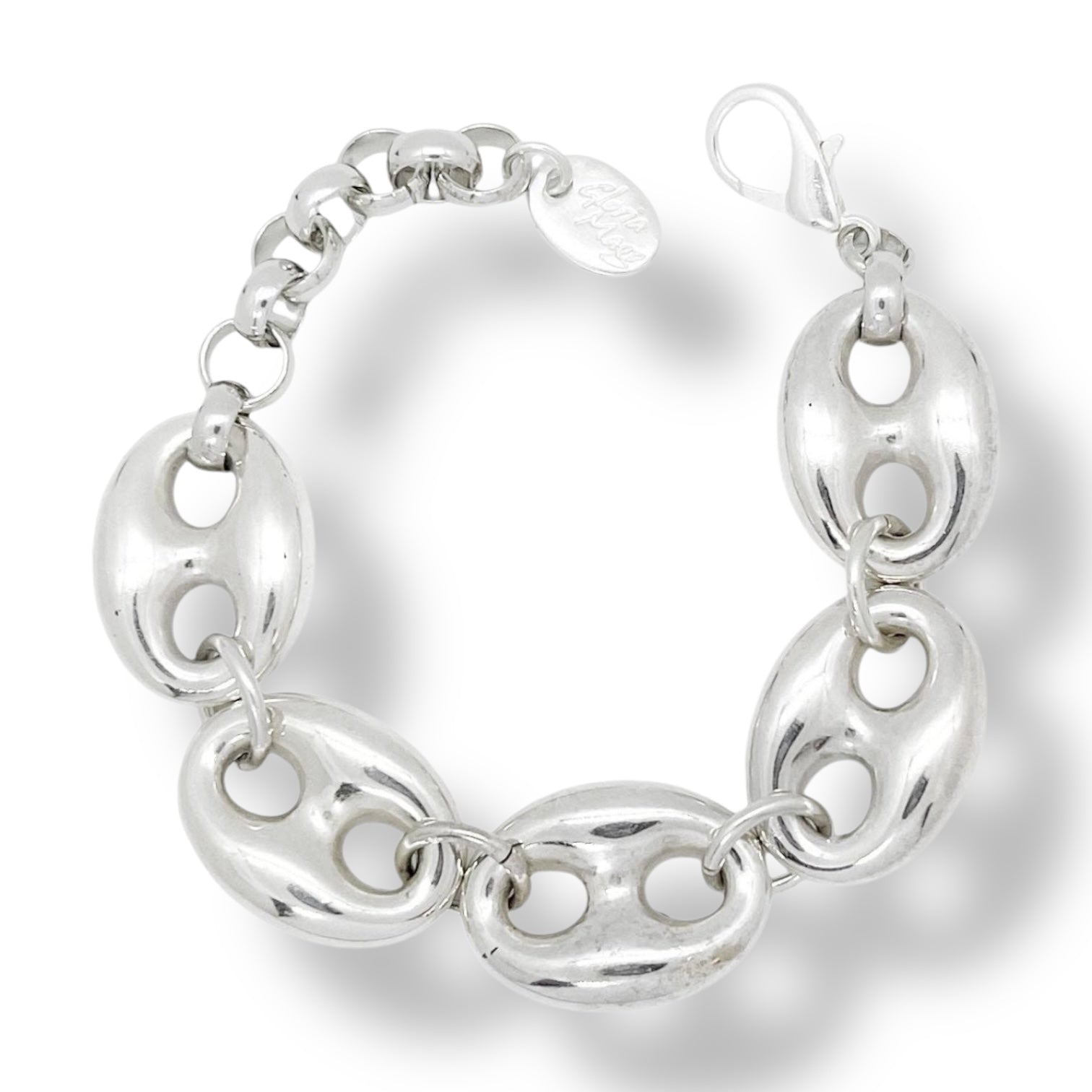 Calabrote 3D silver plated bracelet