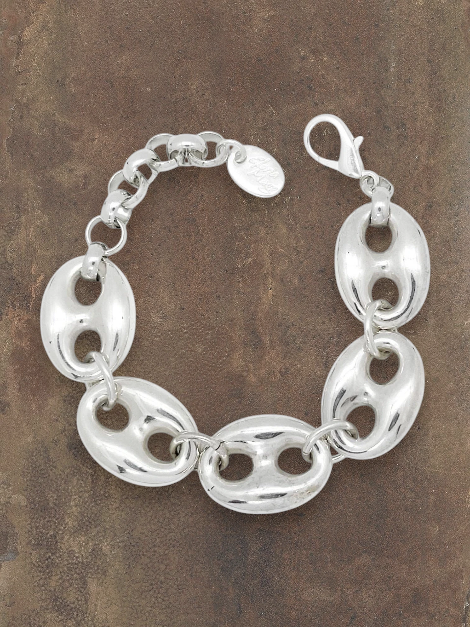 Calabrote 3D silver plated bracelet