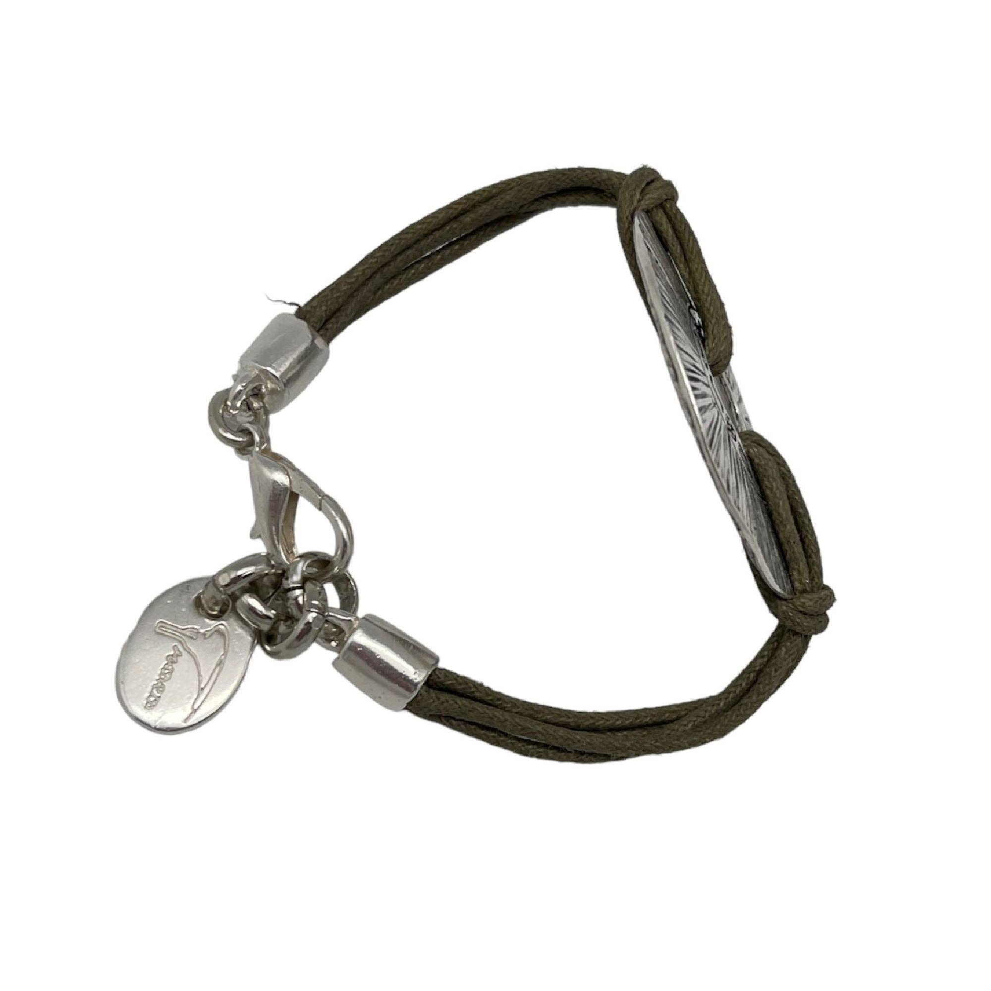 Etnia silver-khaki bracelet