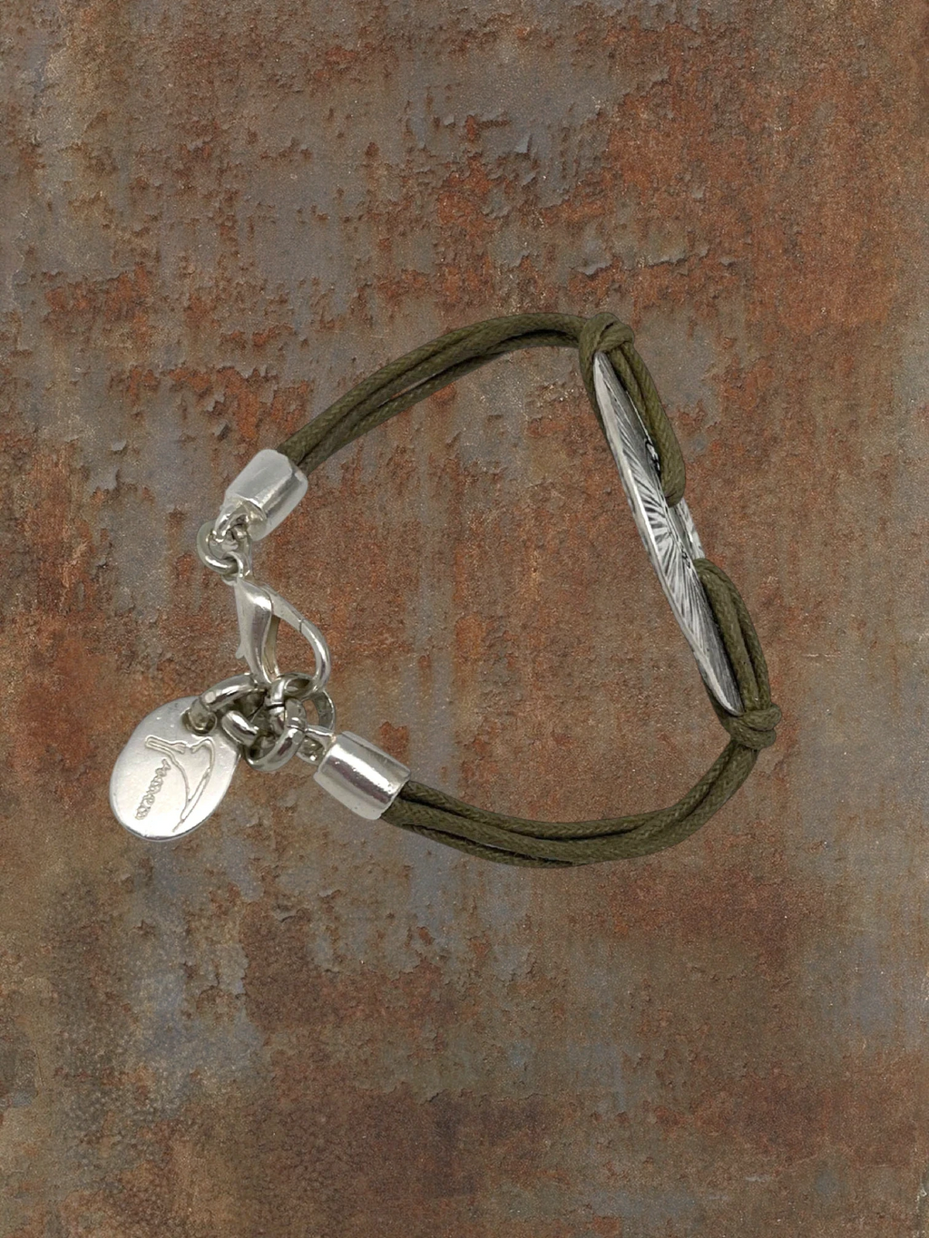 Pulsera Etnia plateado-caqui