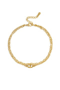 Stylish Gold Multi-Layered Ankle Bracelet