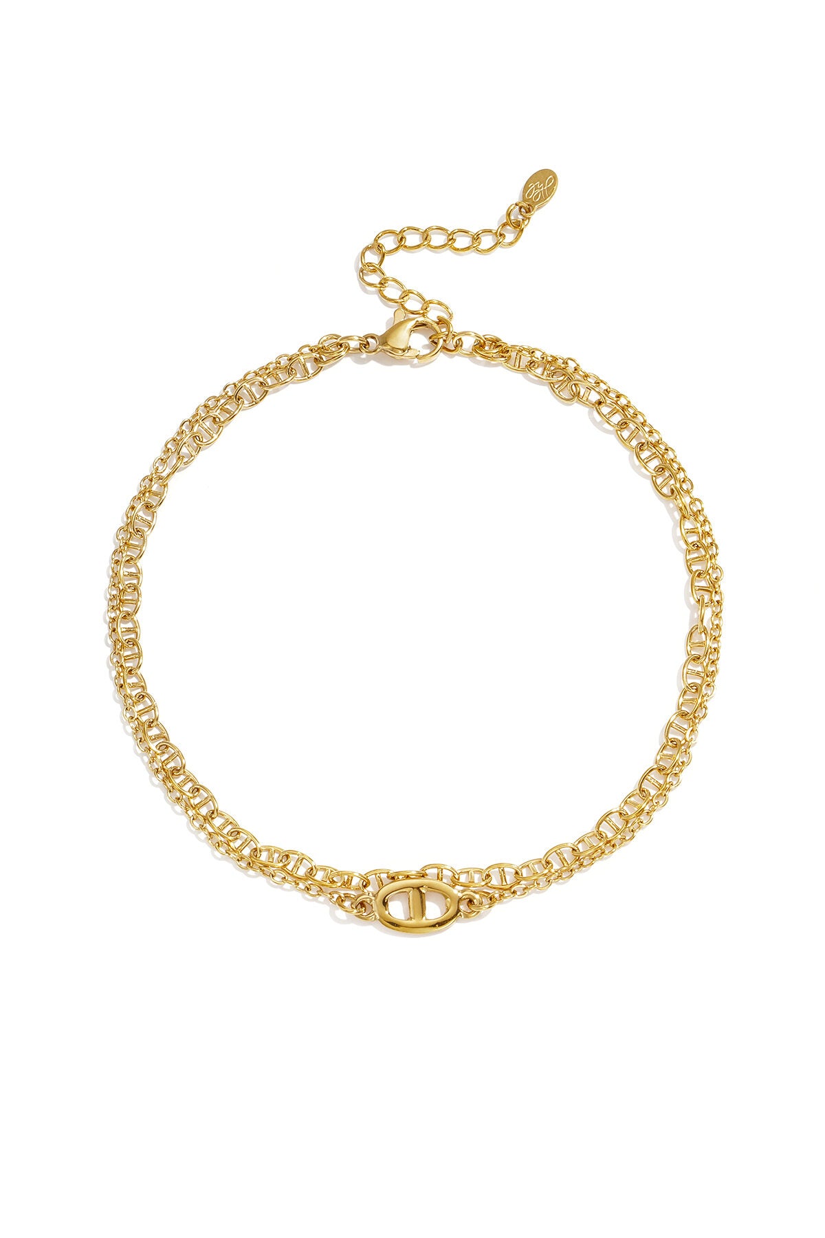 Stylish Gold Multi-Layered Ankle Bracelet