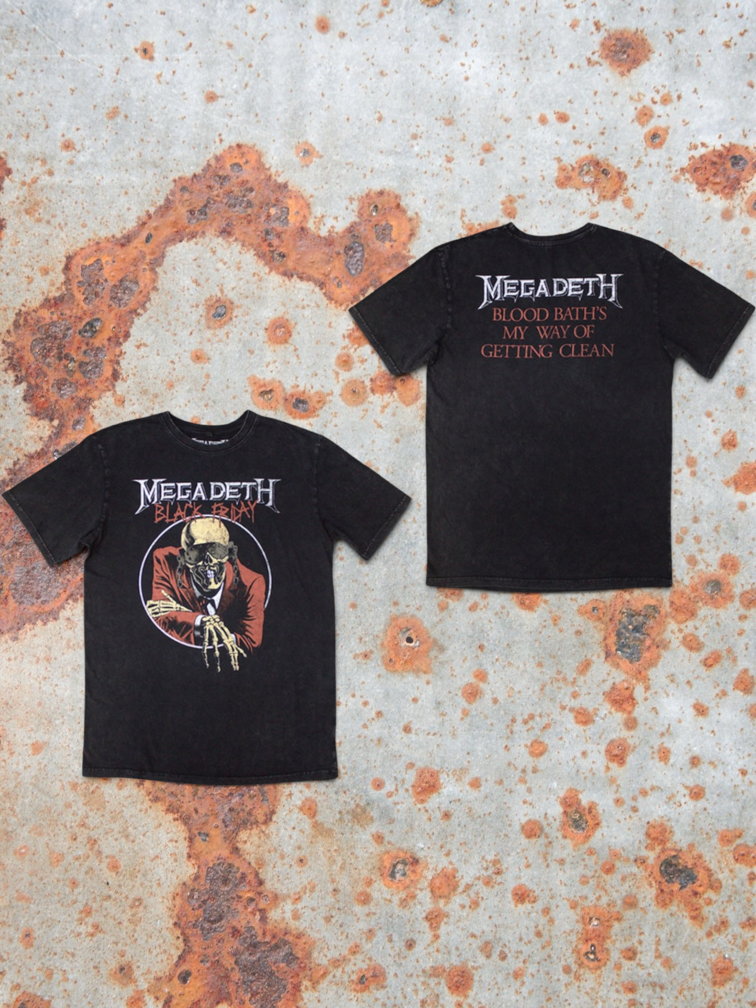 Megadeth Stone Wash T‑Shirt – Black Friday (Limited Edition 999 stuks)