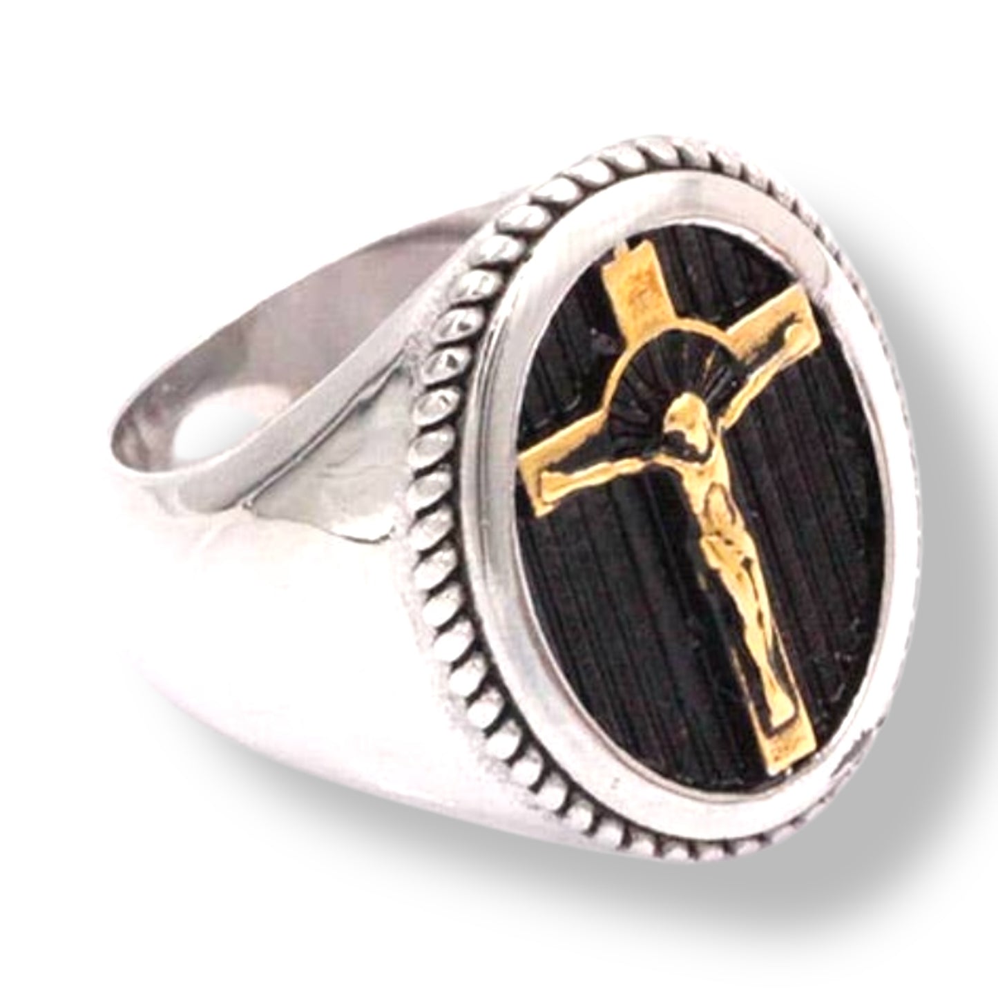 Cross and Jesus Ring