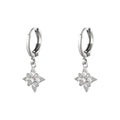 Silver earrings with star pendant