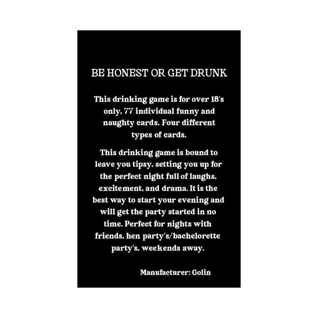 Be honest or get drunk - drank spel