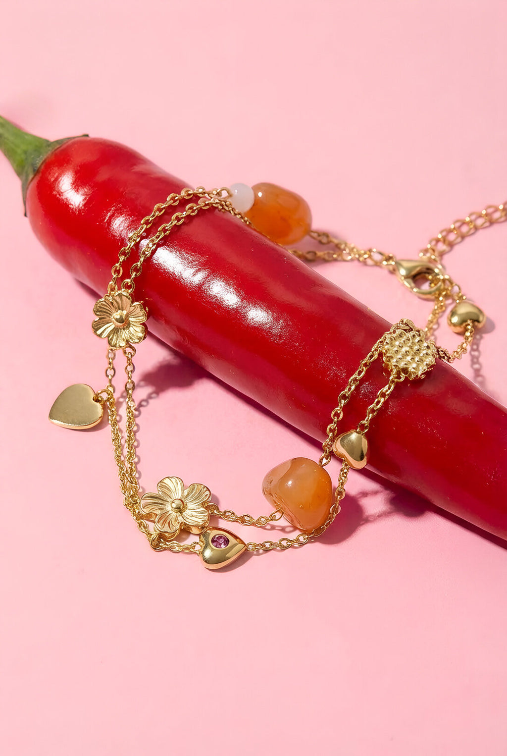 Elegant Gold Charm Bracelet for Women - Spring/Summer Must-Have