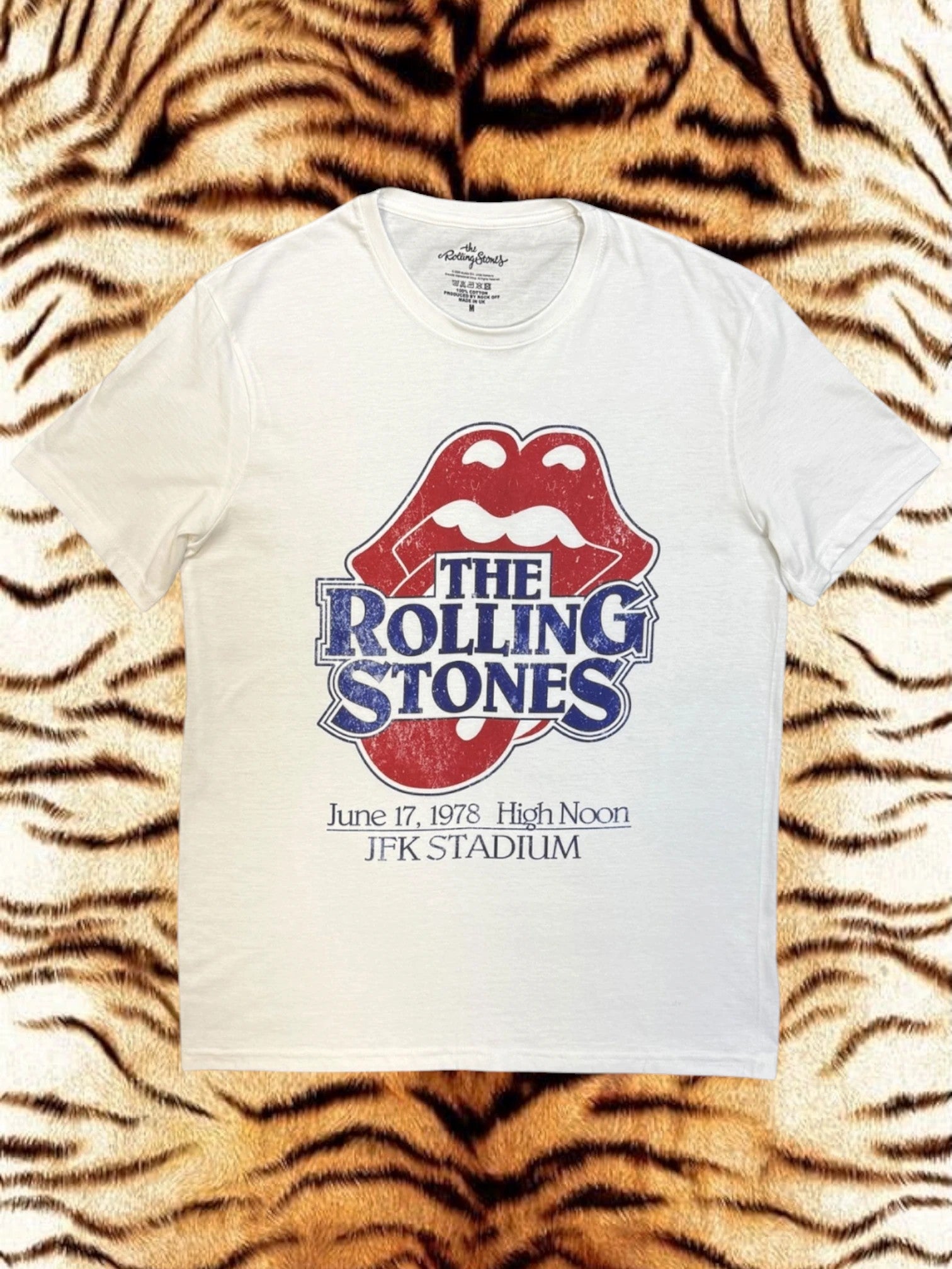 Camiseta Unisex The Rolling Stones: High Noon JFK Stadium (Blanca)