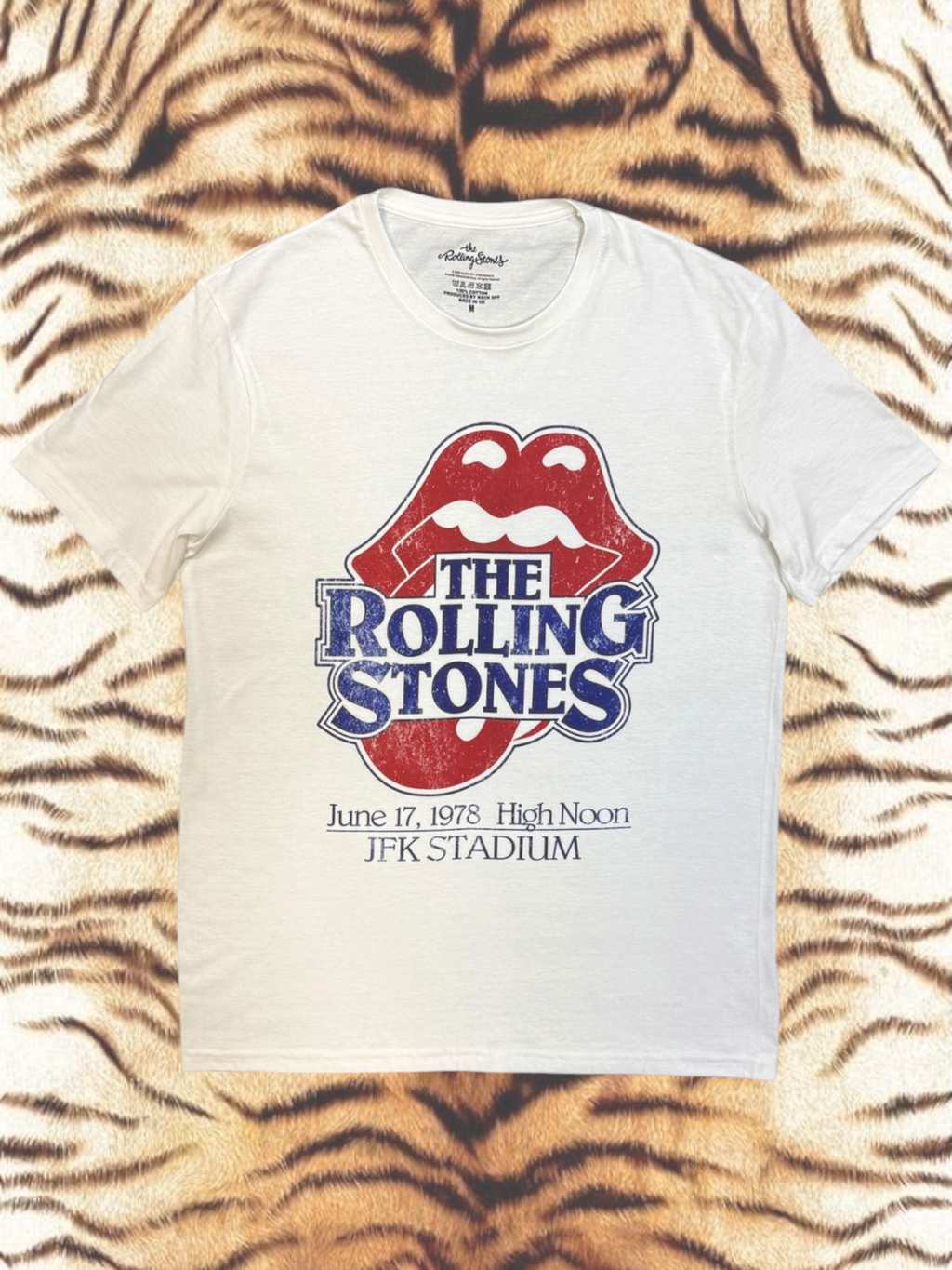 The Rolling Stones Unisex T-Shirt: High Noon JFK Stadium (White)