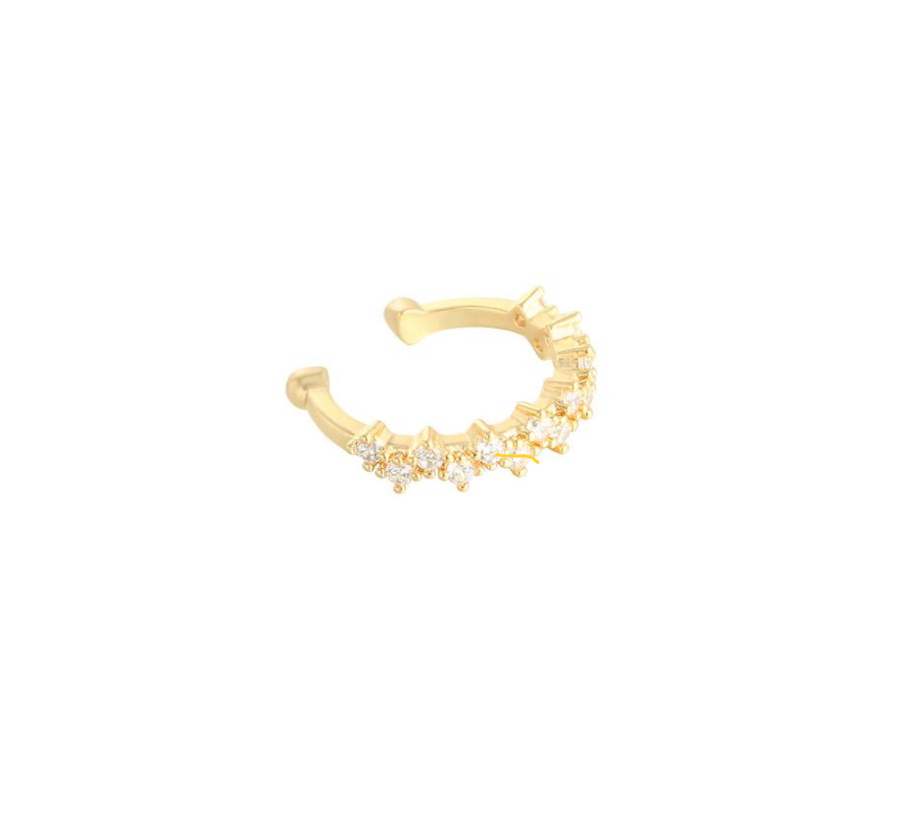 Ear cuff piedras oro