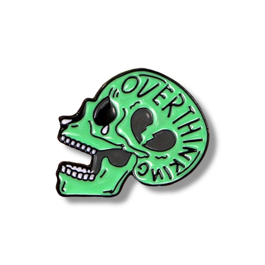 Overthinker skull Pin