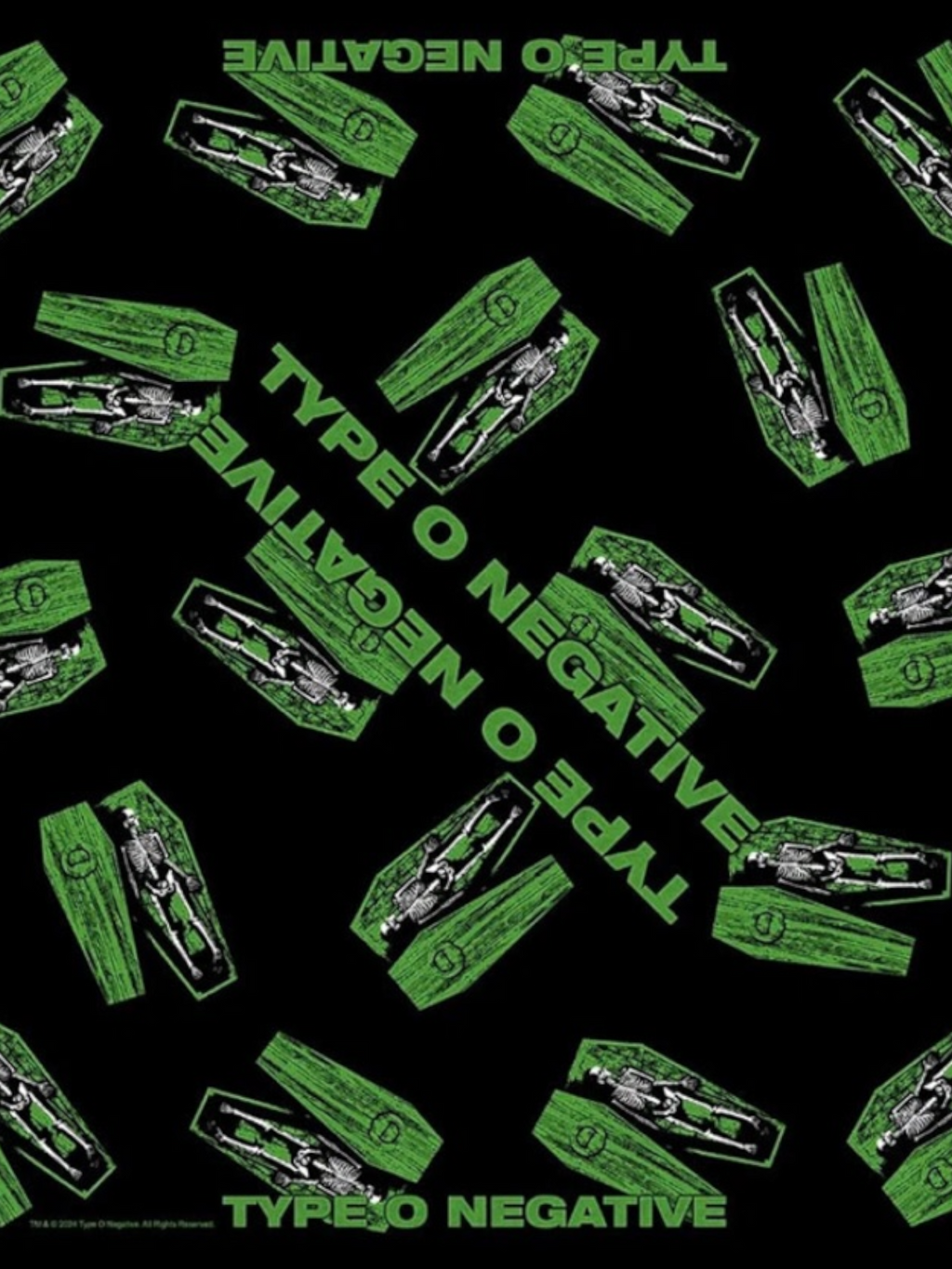 Type O Negative Unisex Bandana: Coffins (Black)