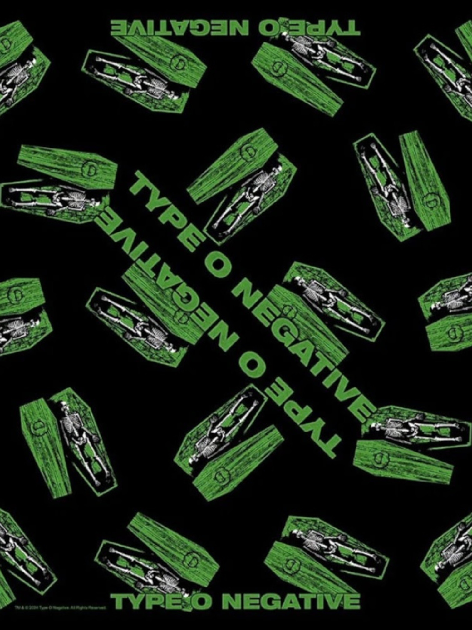 Type O Negative Unisex Bandana: Coffins (Black)