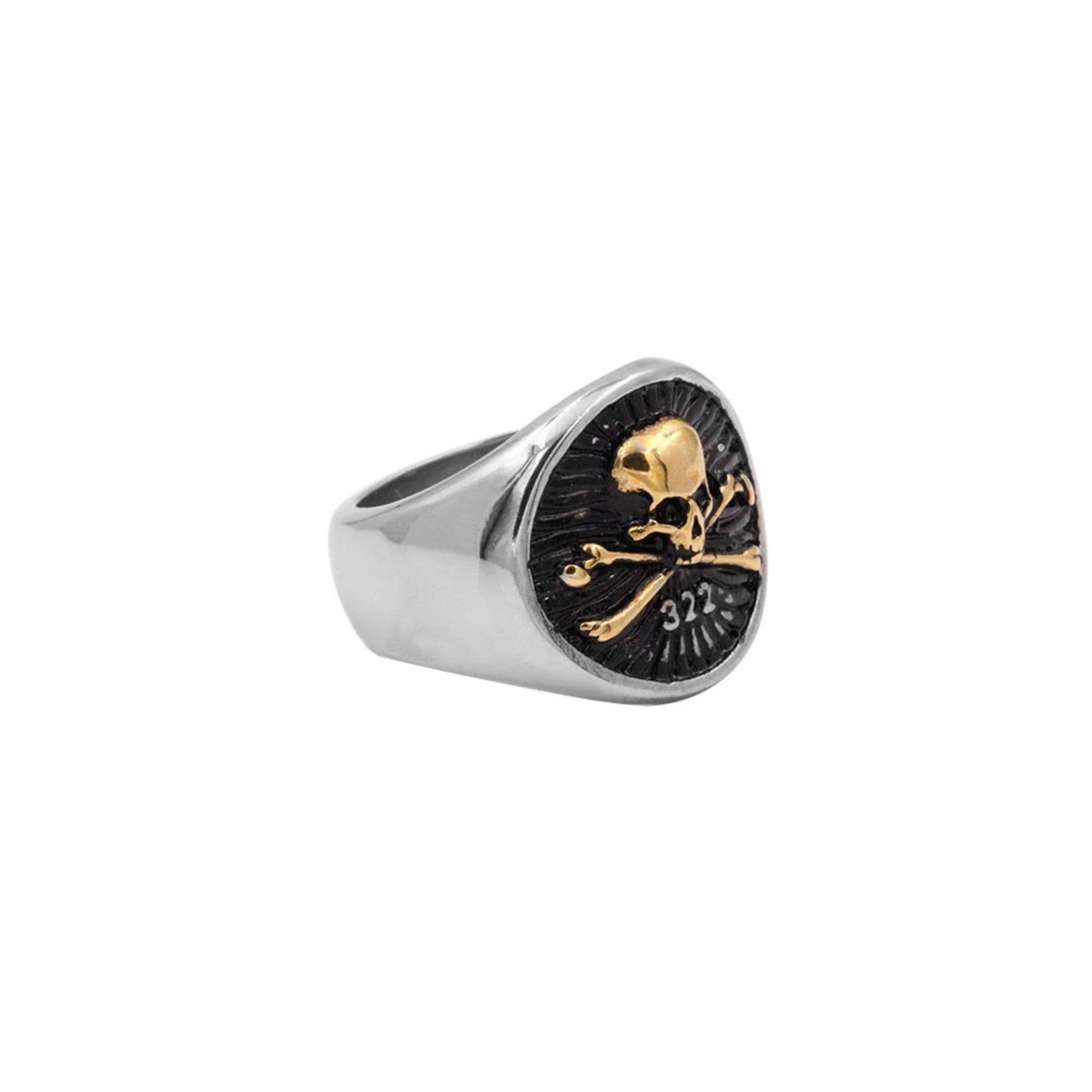 Cross-Bone Skull Ring