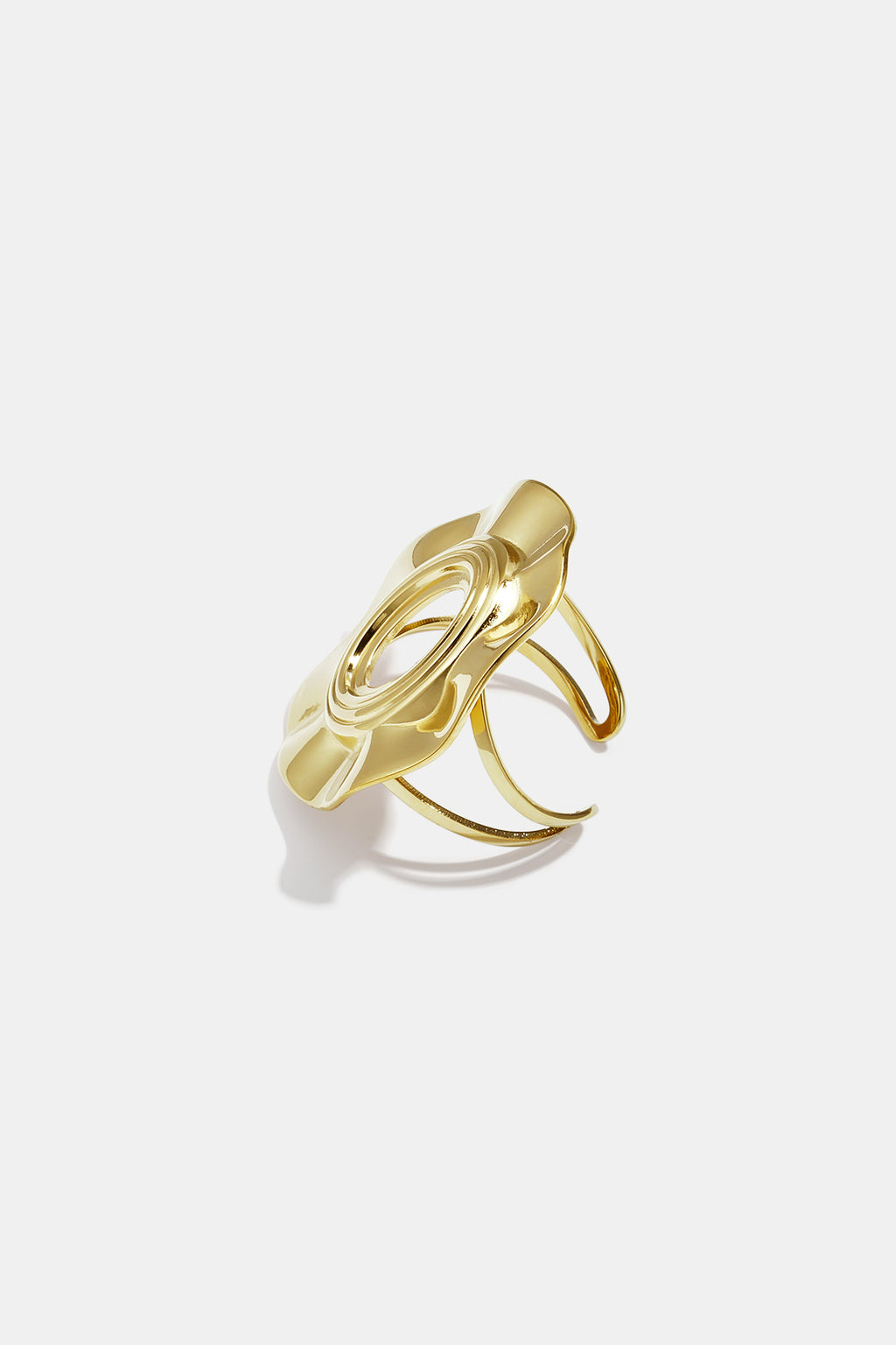 Minimalistische ringen van roestvrij staal met een onregelmatige vorm, eenvoudige, alledaagse serie, damessieraden