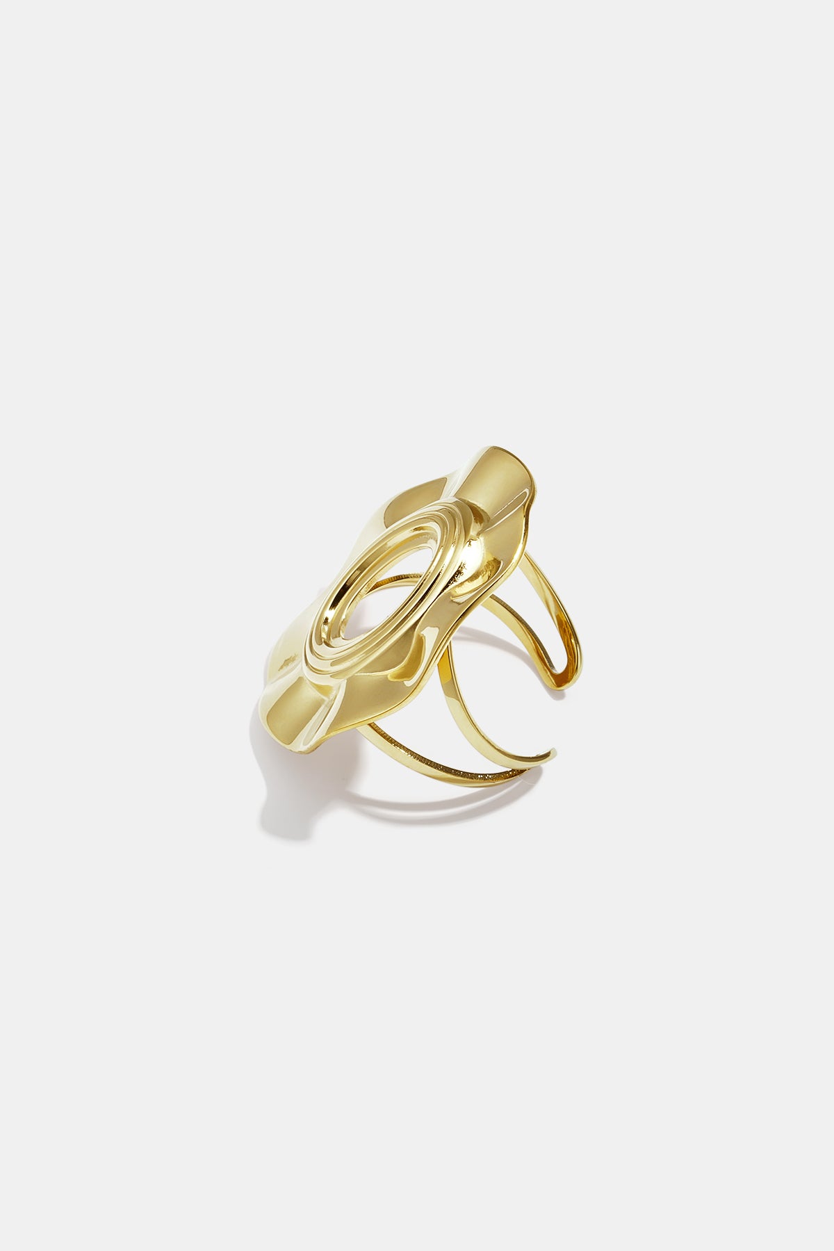 Minimalistische ringen van roestvrij staal met een onregelmatige vorm, eenvoudige, alledaagse serie, damessieraden