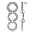 Silver hoop waterfall earring