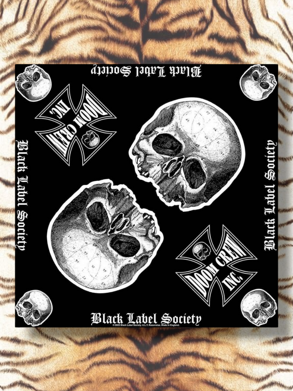Black Label Society Unisex Bandana: Doom Crew (Black)