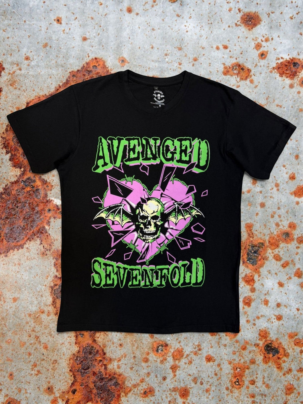 Avenged Sevenfold Premium Carbon T‑Shirt – Heart Break (100% Combed Cotton, Premium Soft‑Touch Finish)