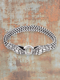 Double snake head bracelet