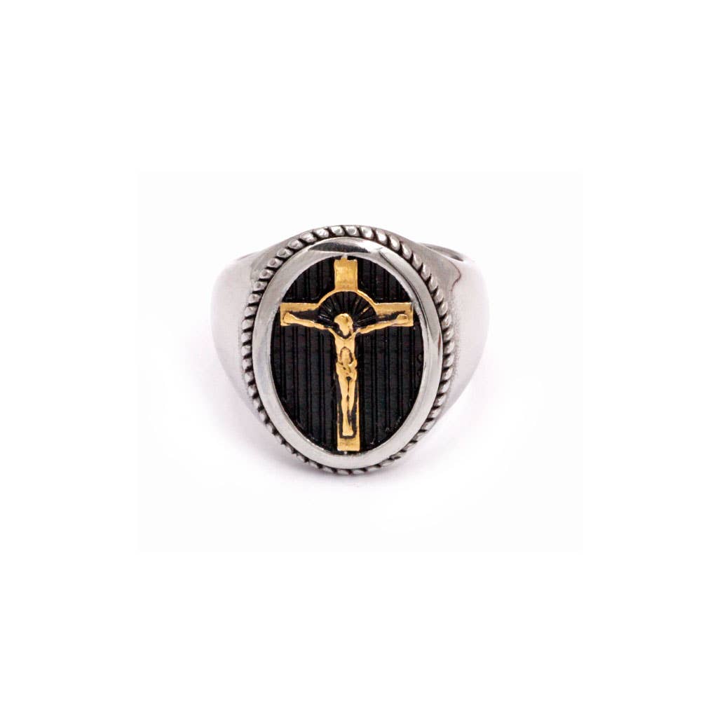 Cross and Jesus Ring