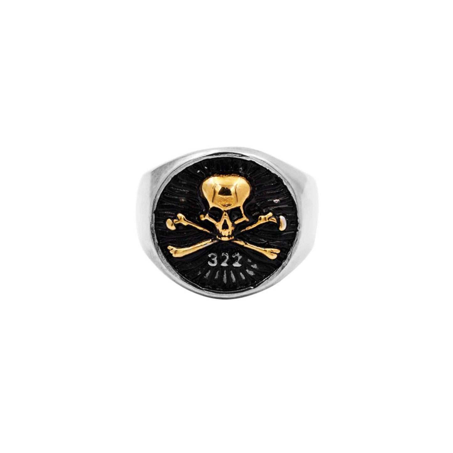 Cross-Bone Skull Ring