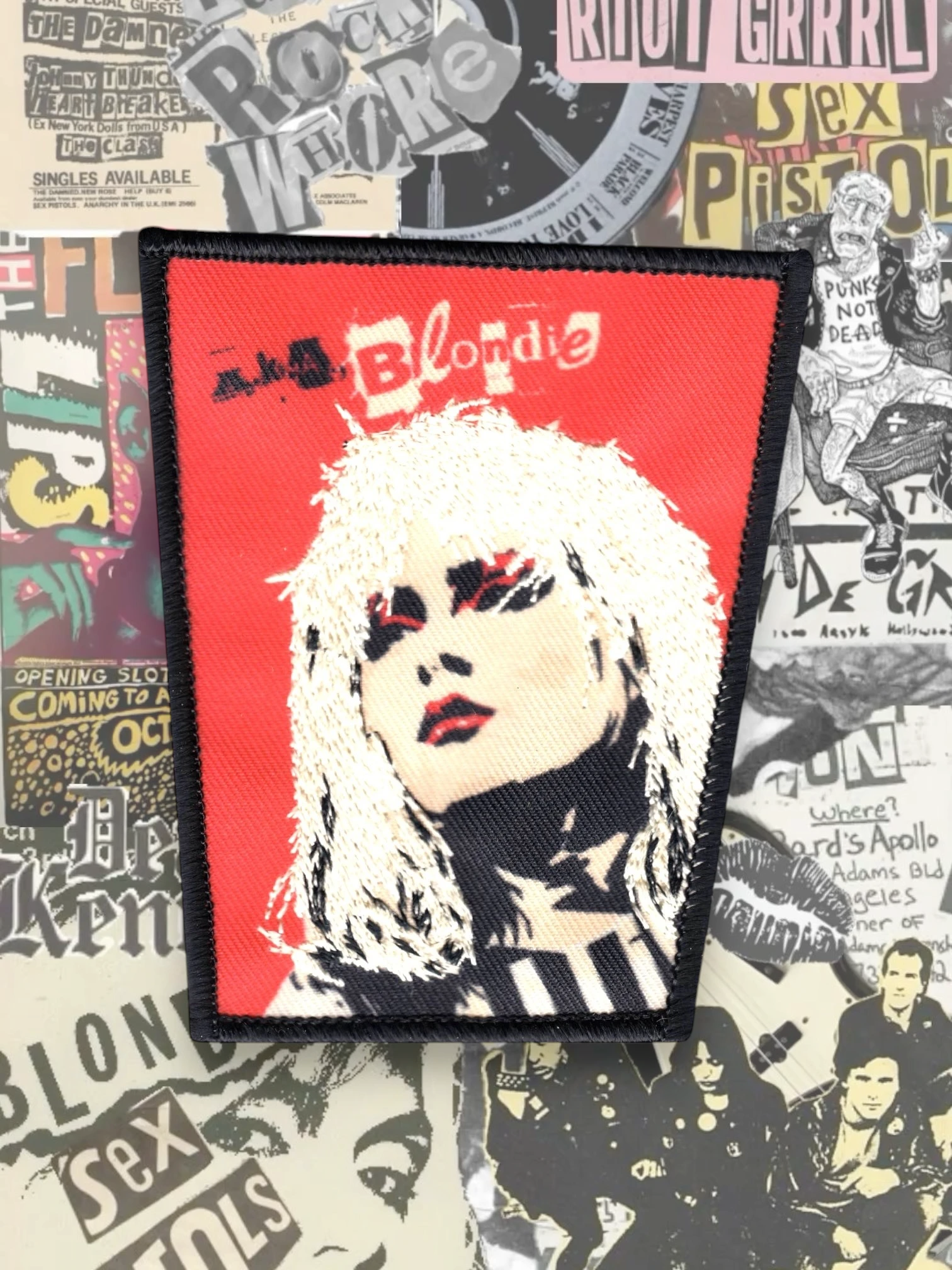 Vintage Blondie Patch - "A.K.A. Blondie" W/ Debbie Harry On Red